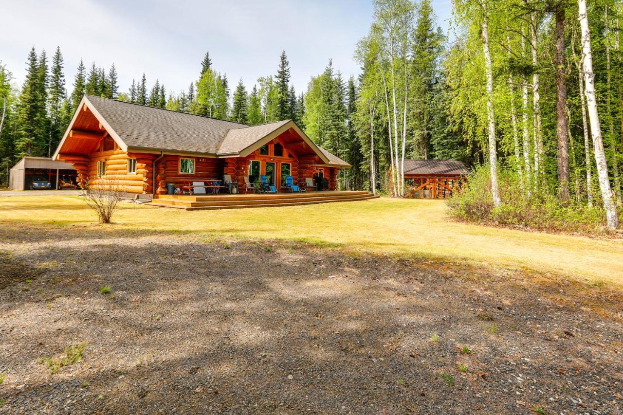 Riverside Log Cabin On-Site Aurora Viewing! North Pole Exteriér fotografie